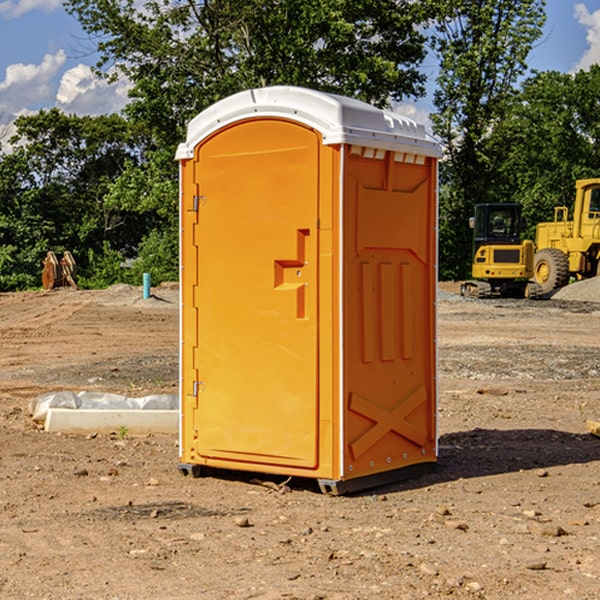 how often are the porta potties cleaned and serviced during a rental period in Akron CO